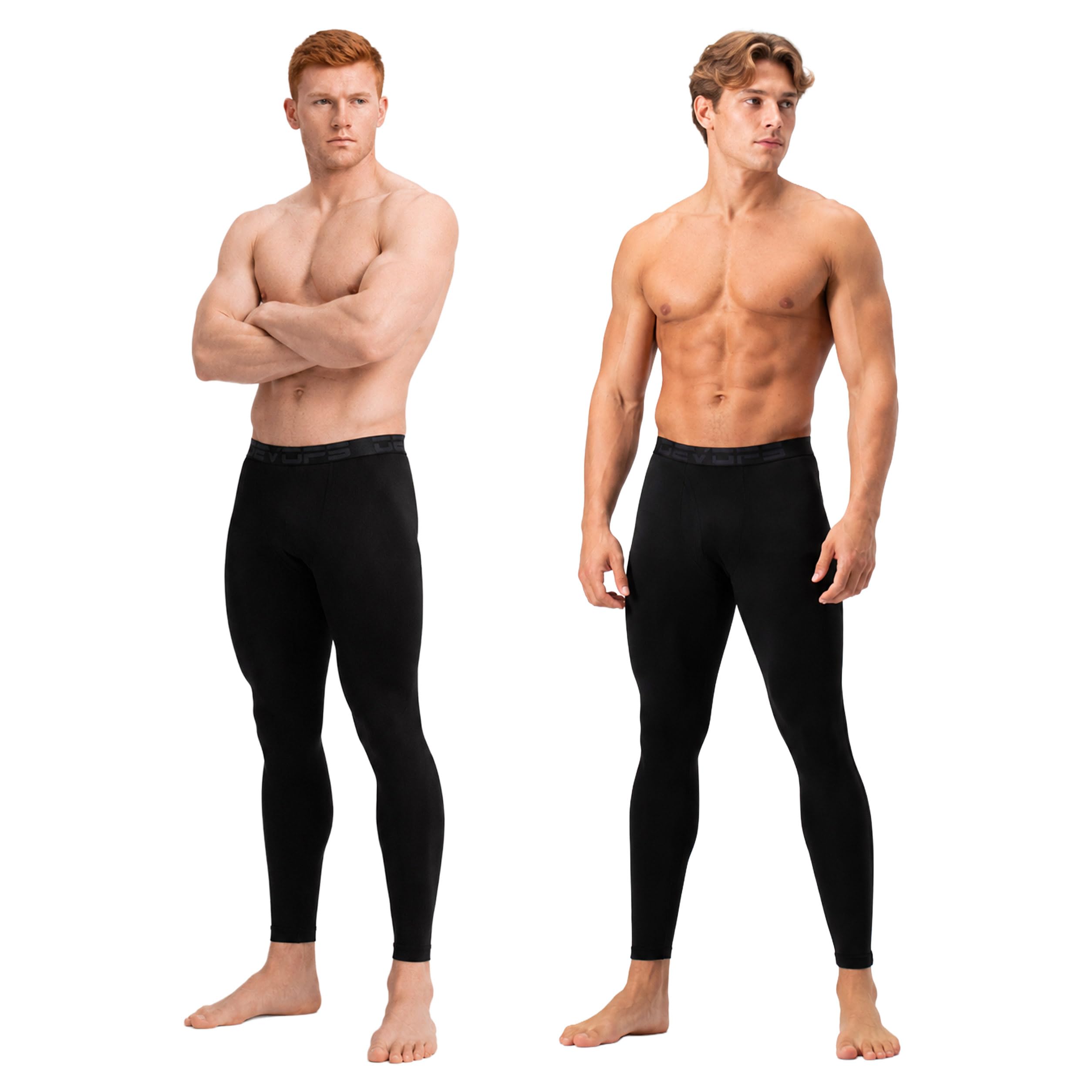 DEVOPS Men’s Fleece Thermal Compression Base Layer Pants