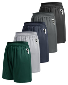 Men’s 5-Pack Quick-Dry Athletic Gym & Basketball Shorts