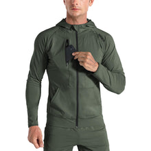 BROKIG Men’s Windbreak Running Jacket with Zip-Up Hood