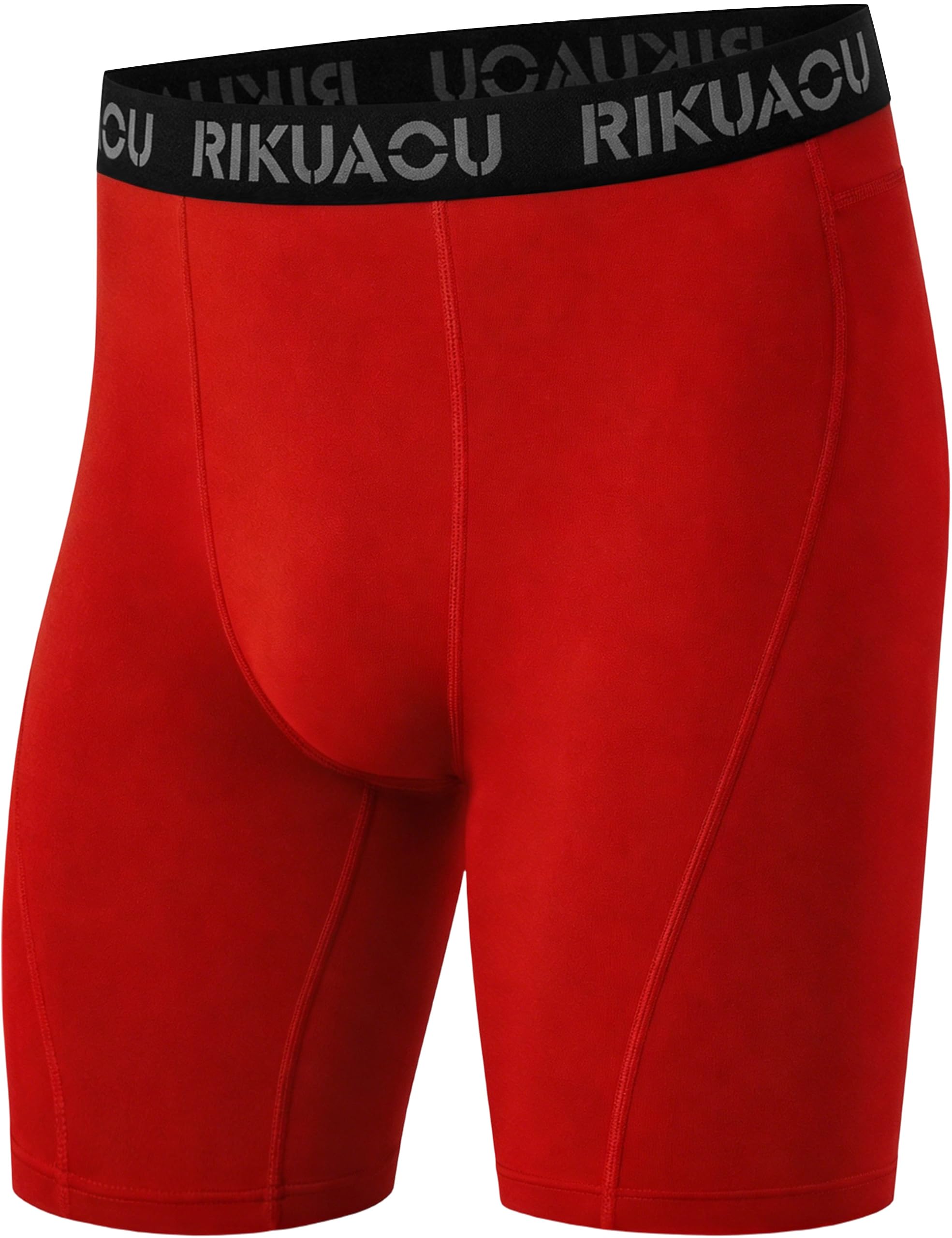 RIKUAOU Men's Compression Shorts, Spandex Athletic Running Tights, Quick Dry Performance Workout Underwear for Cycling