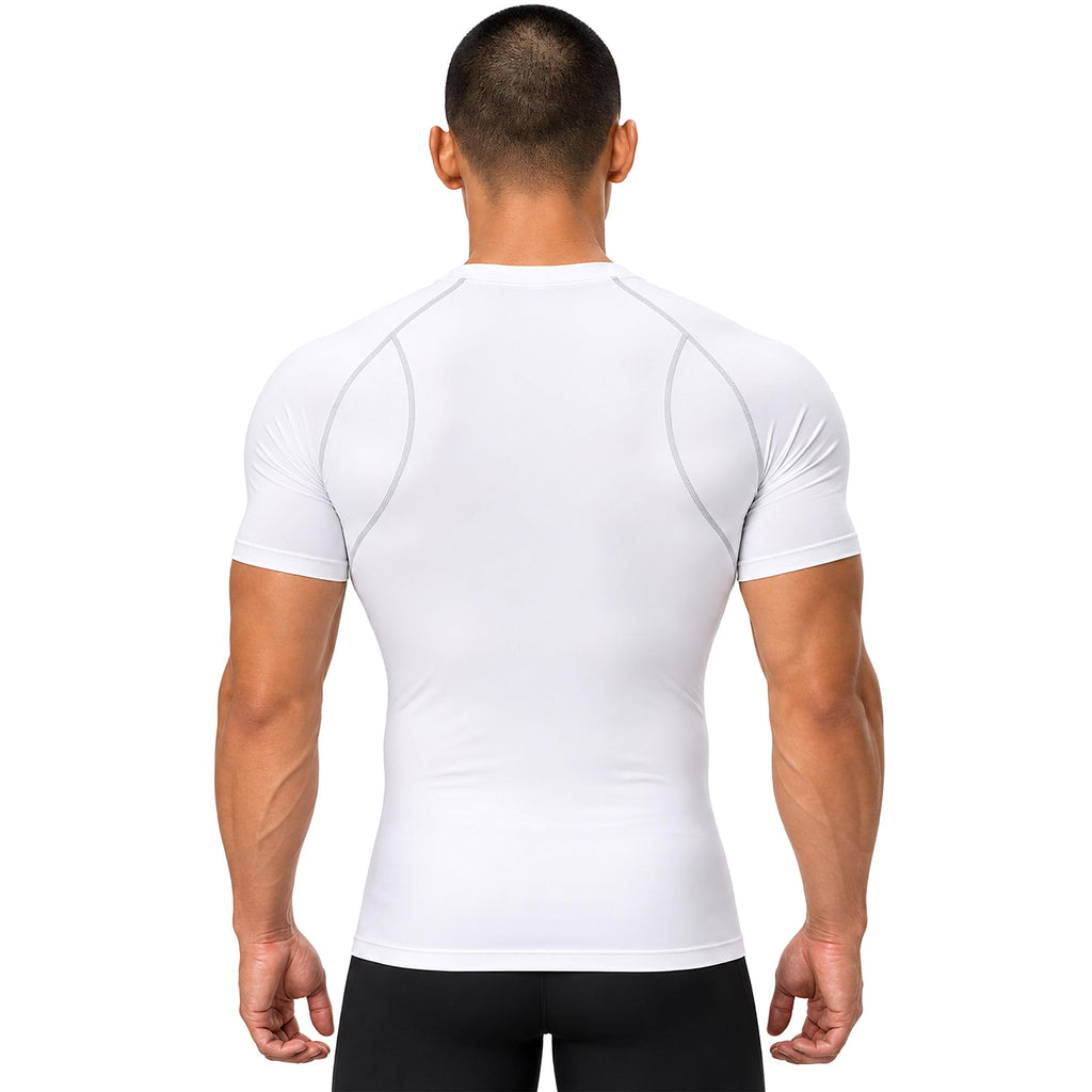 DEVOPS 3 Pack Men's Cool Dry Compression Baselayer Short Sleeve Shirts Top