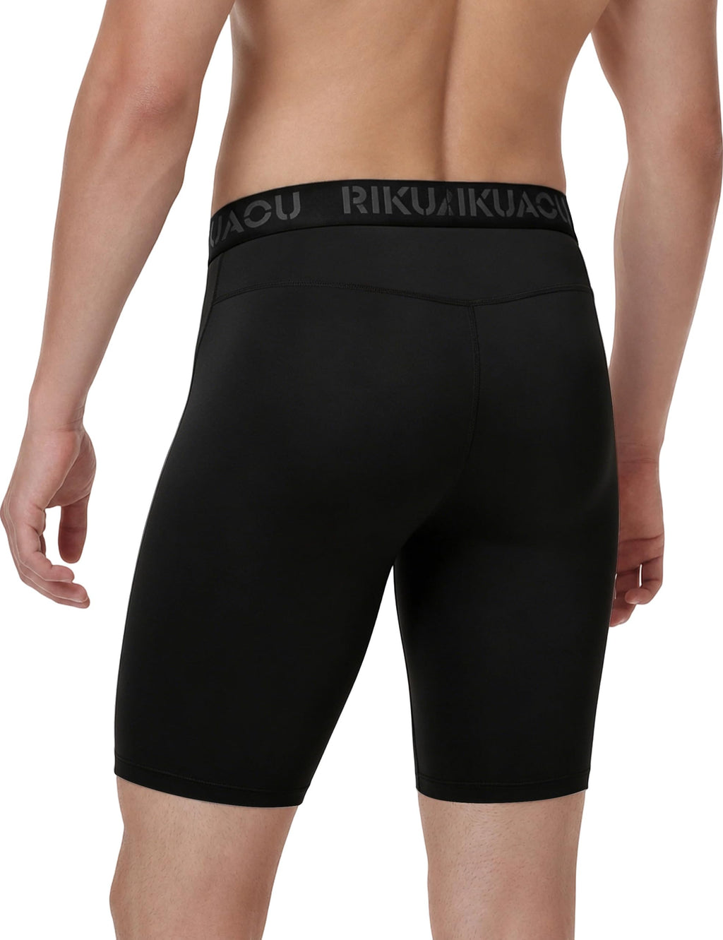 RIKUAOU Men's Compression Shorts, Spandex Athletic Running Tights, Quick Dry Performance Workout Underwear for Cycling