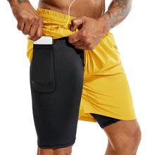 TENJOY Men’s 2-in-1 Quick-Dry Running Shorts with Phone Pockets