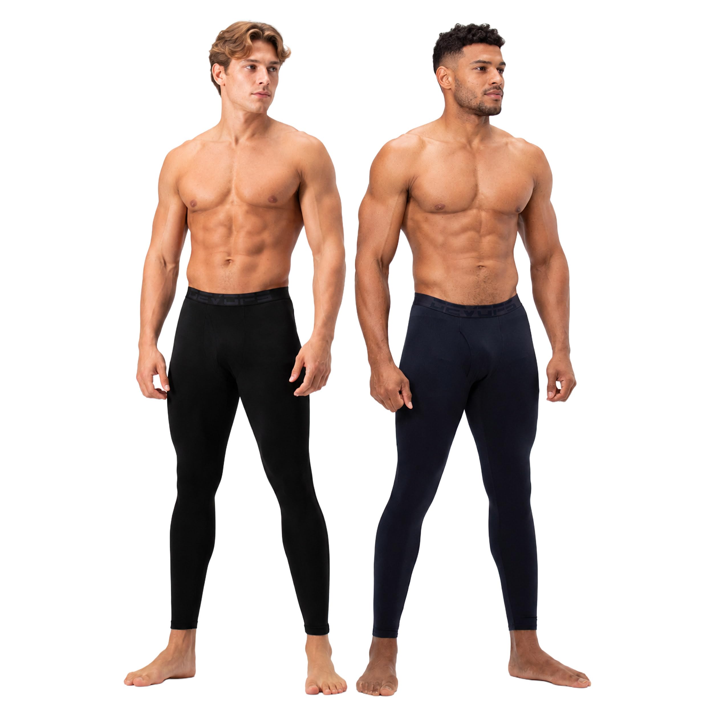 DEVOPS Men’s Fleece Thermal Compression Base Layer Pants