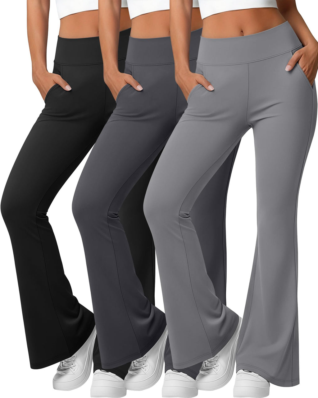 Sweetyweee Women’s 3-Pack Flare Yoga Leggings