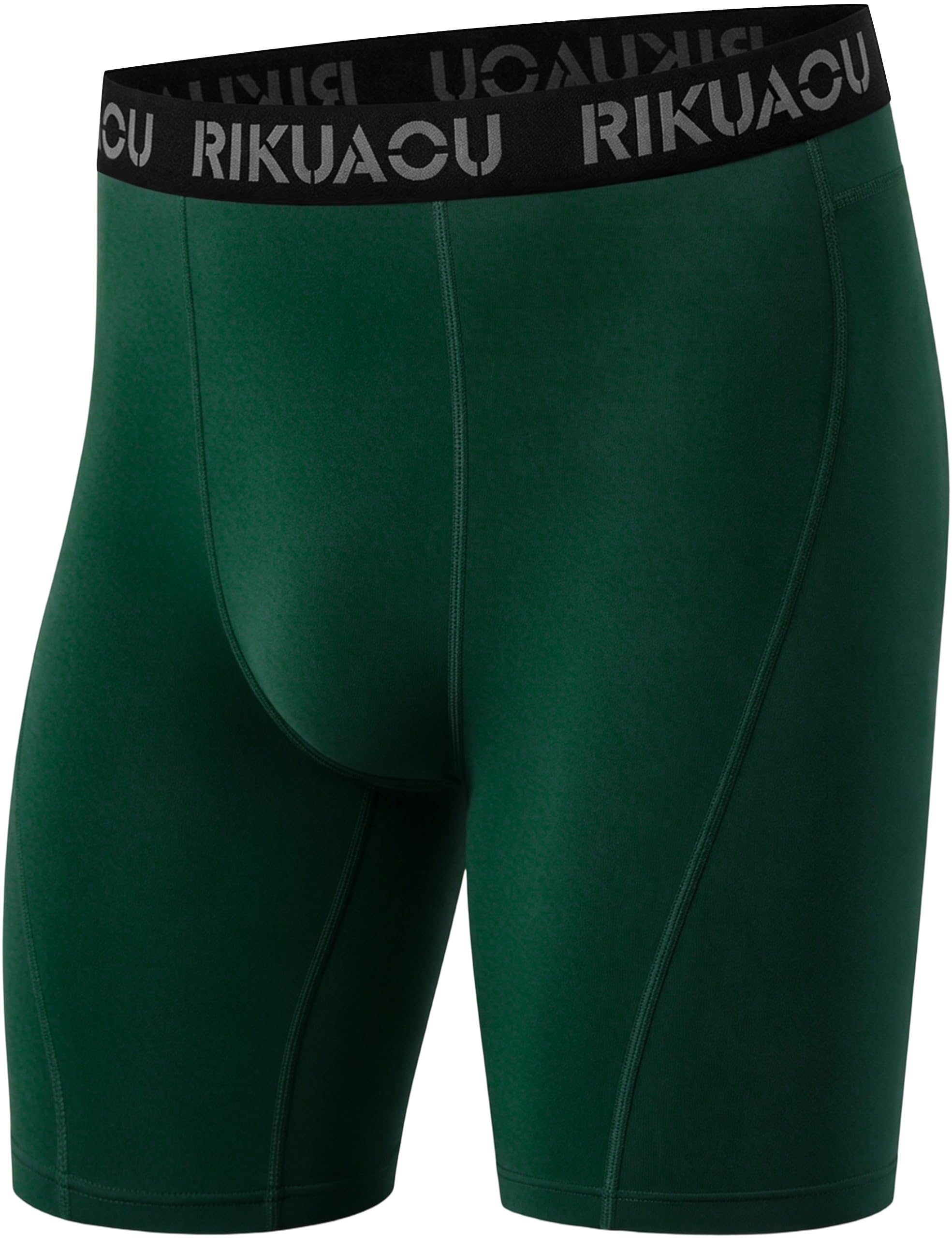 RIKUAOU Men's Compression Shorts, Spandex Athletic Running Tights, Quick Dry Performance Workout Underwear for Cycling
