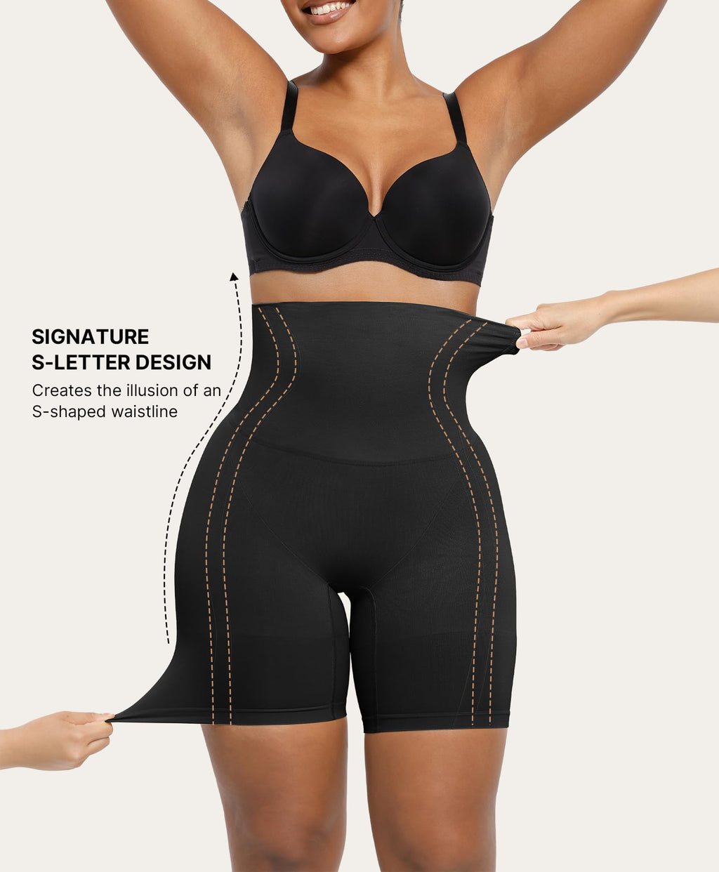 SHAPELLX Tummy Control Shapewear Shorts for Women High Waisted Butt Lifting