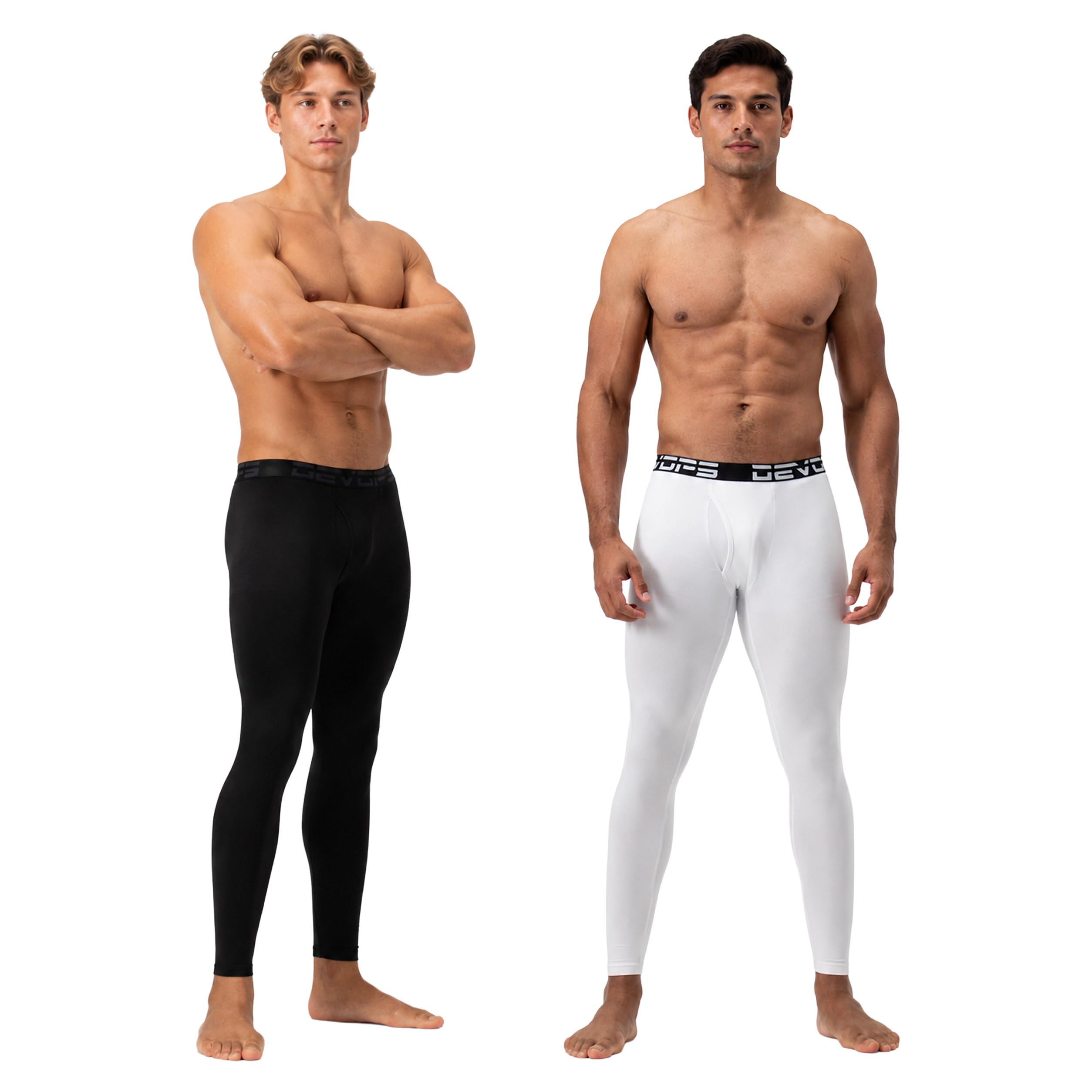 DEVOPS Men’s Fleece Thermal Compression Base Layer Pants