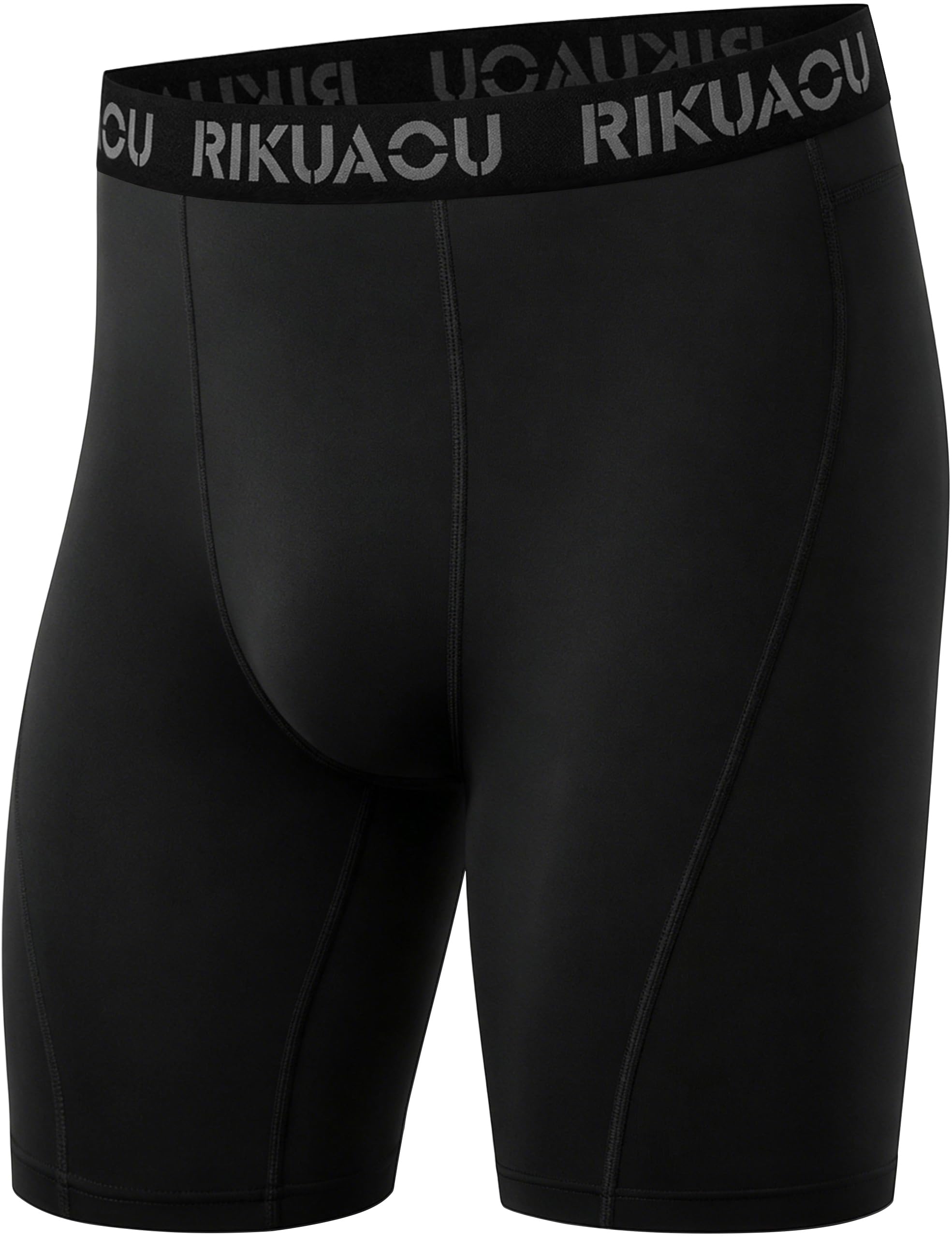 RIKUAOU Men's Compression Shorts, Spandex Athletic Running Tights, Quick Dry Performance Workout Underwear for Cycling