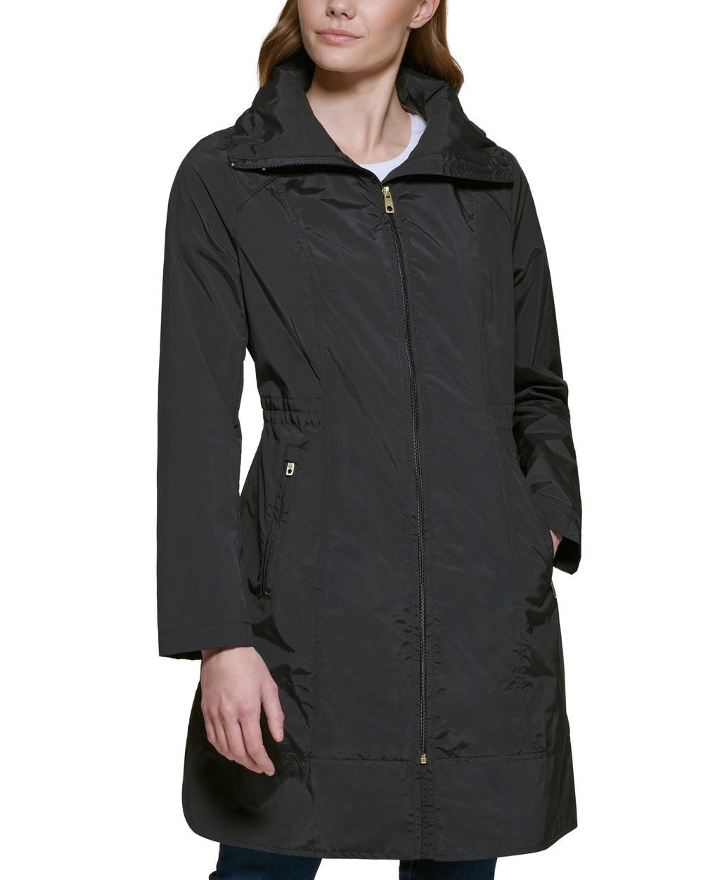 Cole Haan Women’s Packable Lightweight Travel Rain Jacket