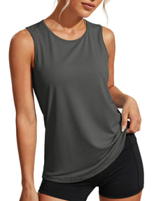 MAGCOMSEN Women’s Dry-Fit Sleeveless Athletic Tank Top