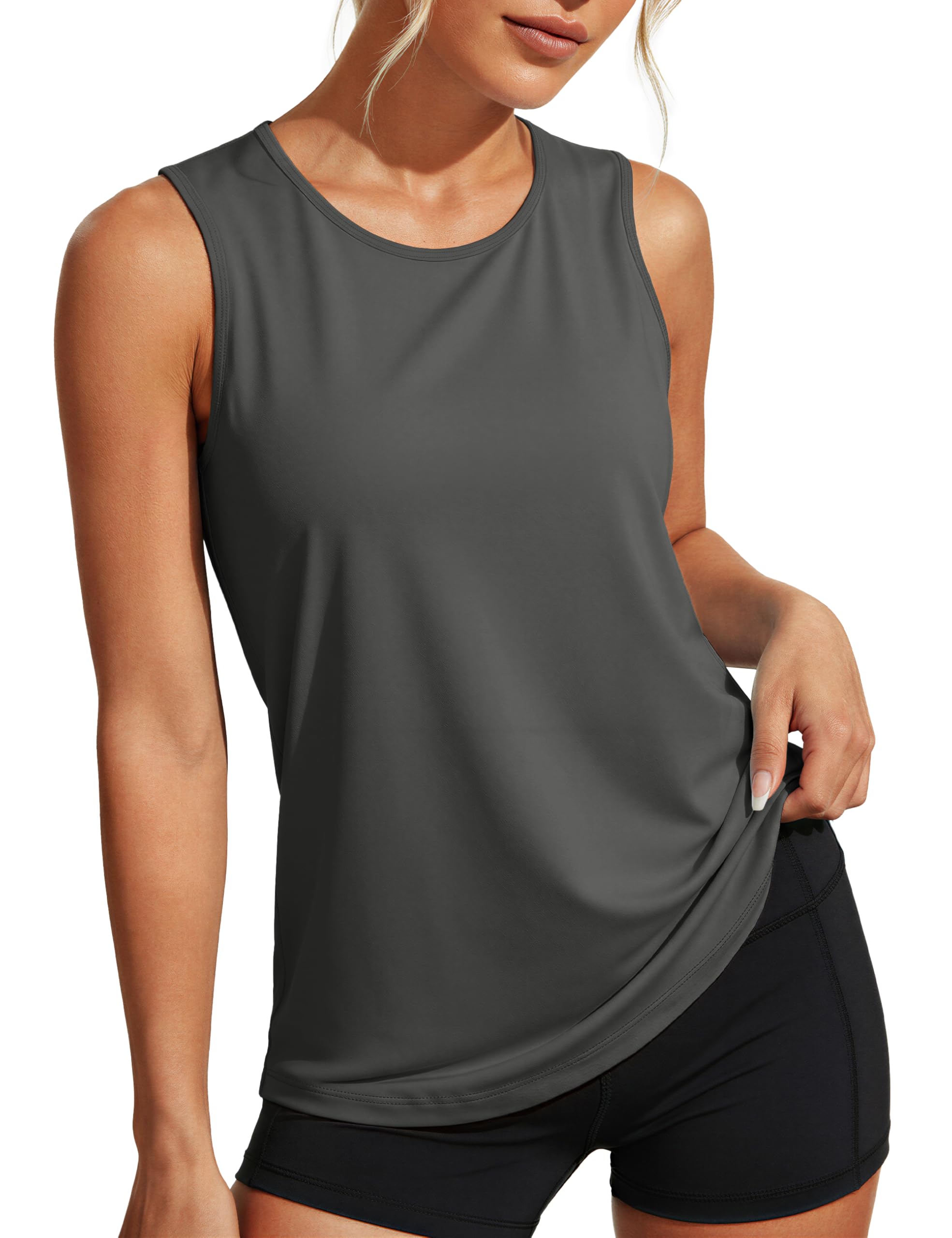MAGCOMSEN Sleeveless Tops for Women Workout Tank Top Athletic Dry Fit Shirt