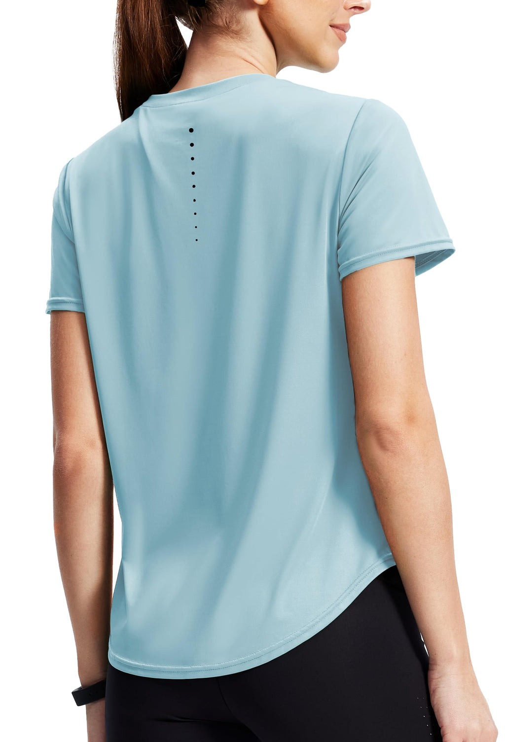 Alaroo Womens Workout Tops Sun Protection Running Pliates Athletic Lightweight Short Sleeve Tops for Women Fitness Clothing
