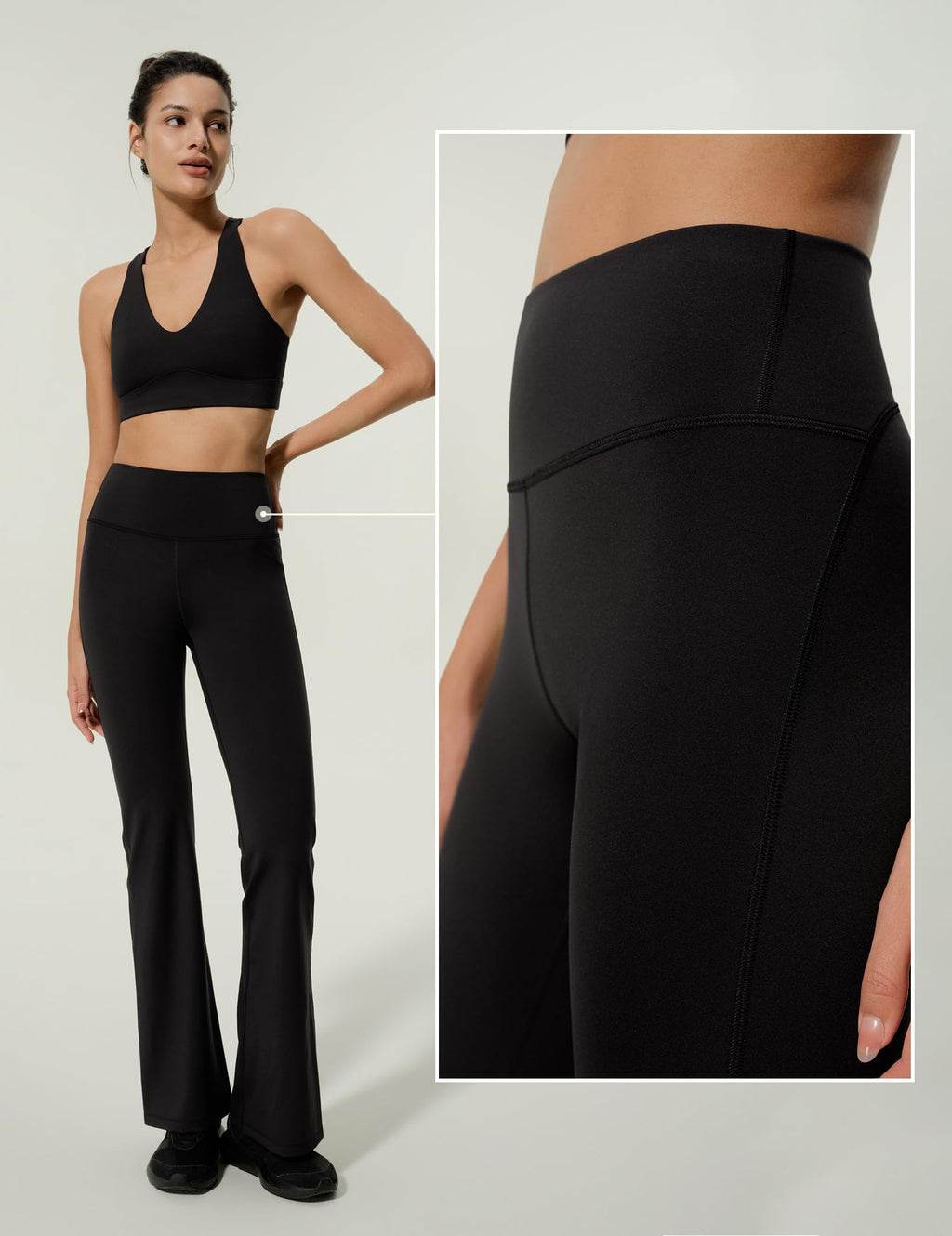 LILYSILK Women’s High-Rise Silk Flare Yoga Pants