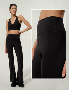LILYSILK Women’s High-Rise Silk Flare Yoga Pants