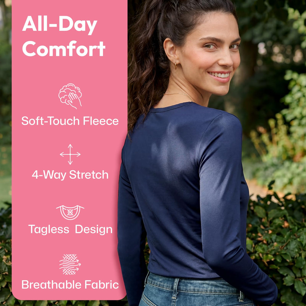 Women’s Fleece-Lined Thermal Long Johns Underwear Set