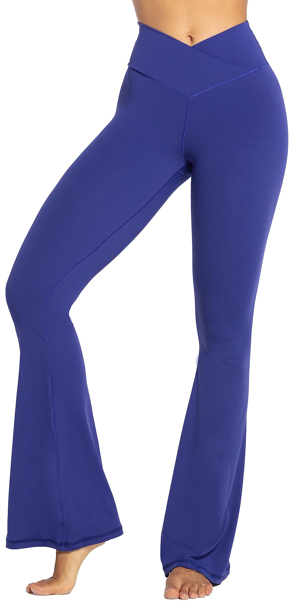 Sunzel Women’s Crossover High-Waist Flare Yoga Leggings