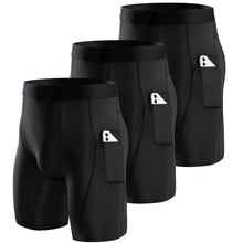 Niksa Men’s 2/3-Pack Athletic Compression Workout Shorts