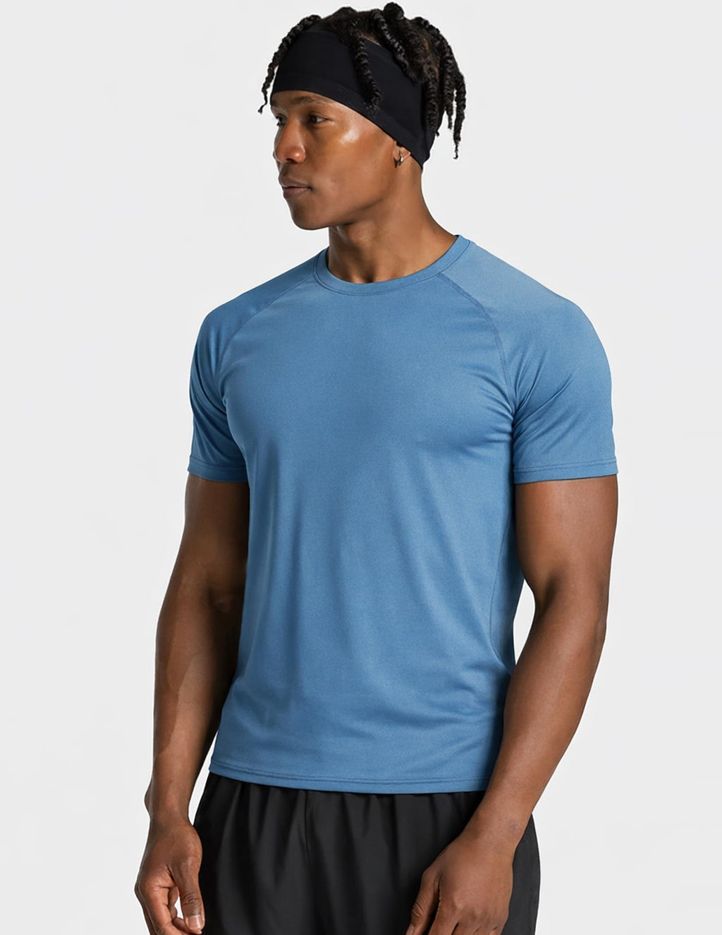 5 Pack Men’s Active Quick Dry Crew Neck T Shirts | Athletic Running Gym Workout Short Sleeve Tee Tops Bulk