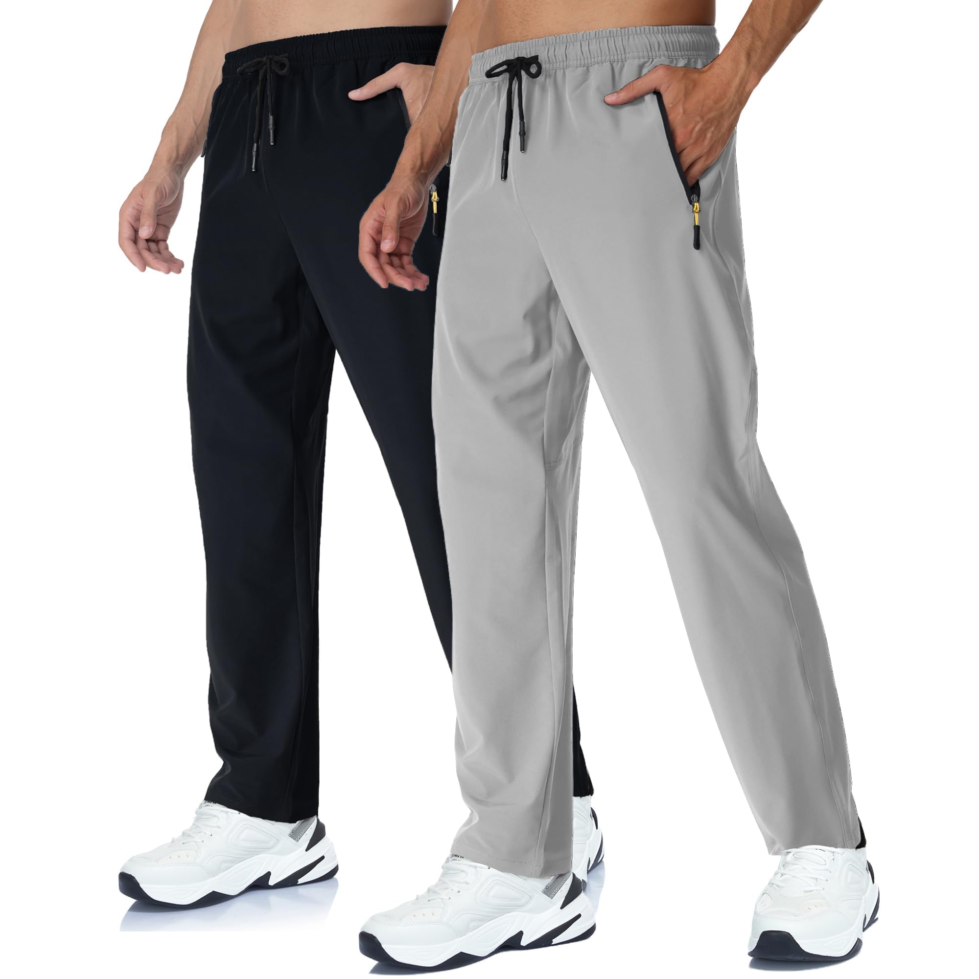 Rapoo Mens Lightweight Hiking Pants Quick Dry Stretch Joggers for Running Workout Casual
