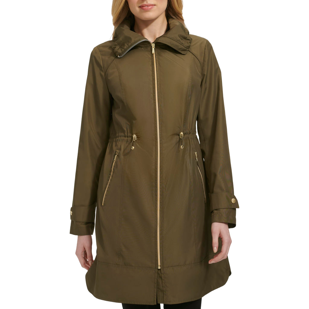 Cole Haan Women’s Packable Lightweight Travel Rain Jacket
