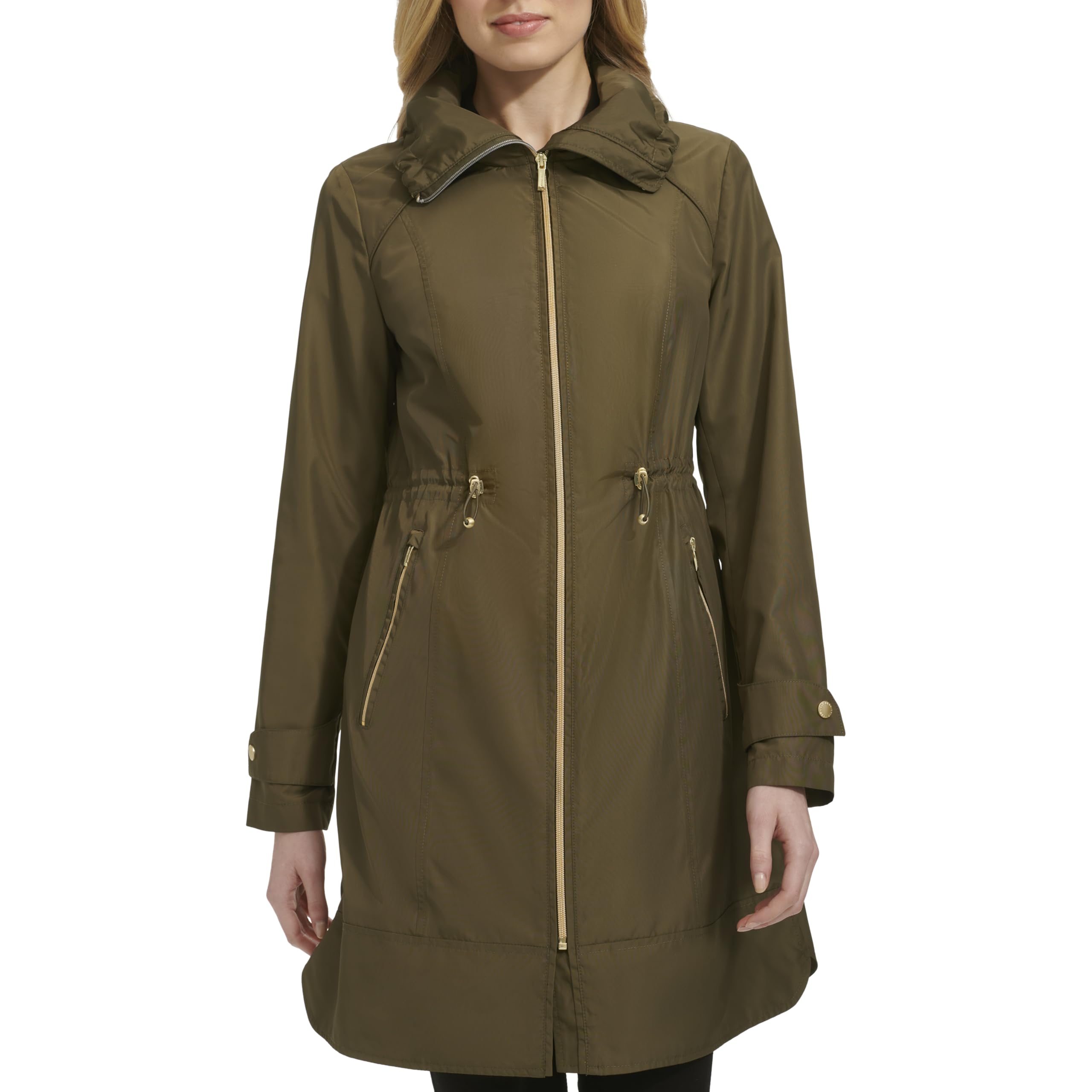 Cole Haan Women’s Packable Lightweight Travel Rain Jacket