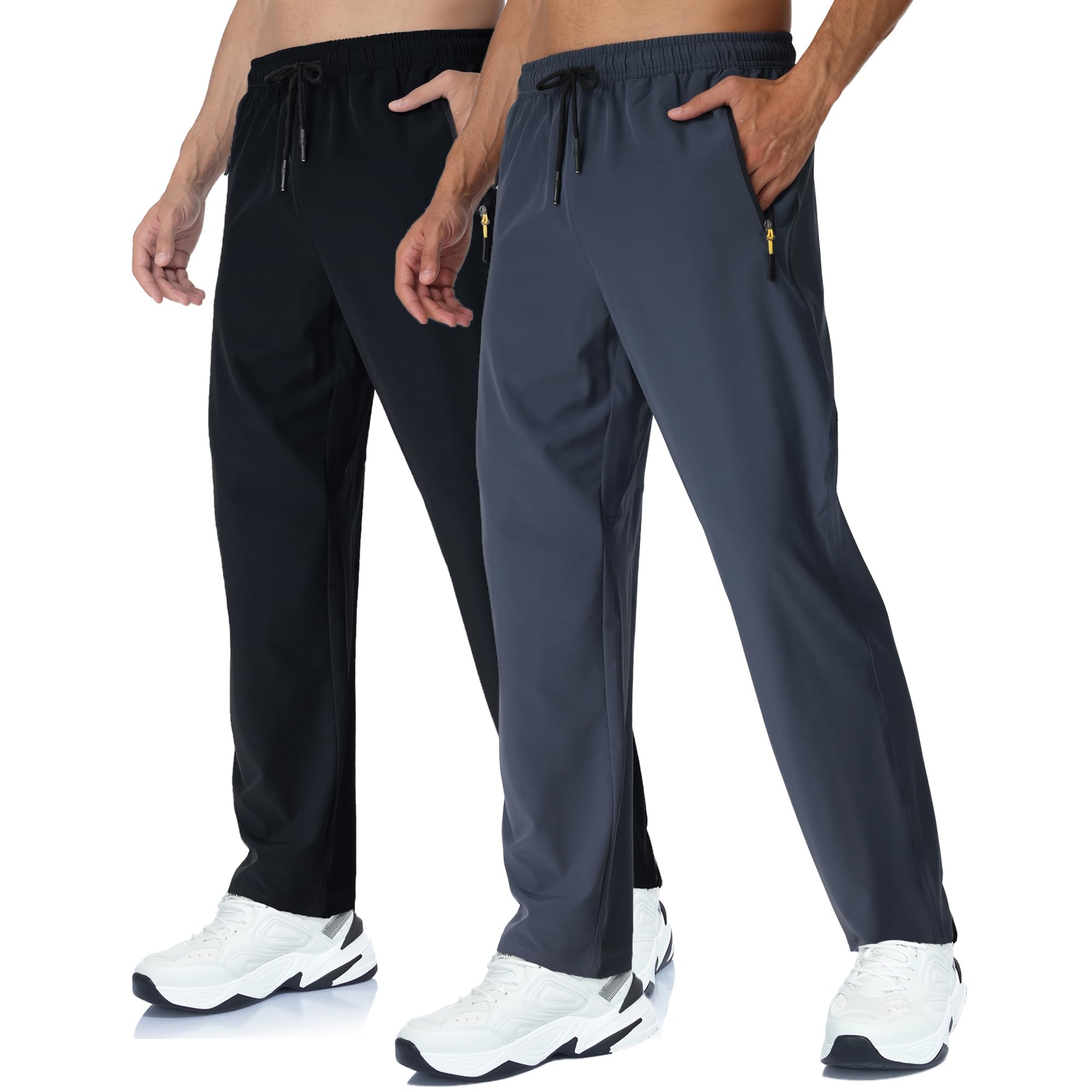 Rapoo Mens Lightweight Hiking Pants Quick Dry Stretch Joggers for Running Workout Casual