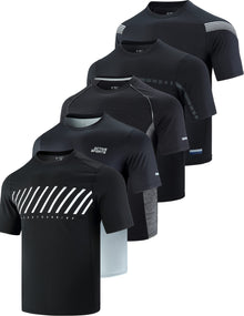 Men’s 5-Pack Quick-Dry Athletic Training T-Shirts
