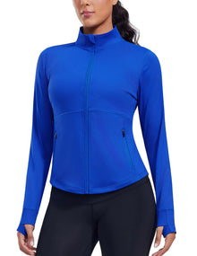 PINSPARK Women’s Cropped Lightweight Full-Zip Running Jacket