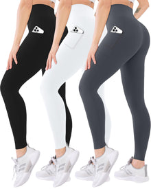 Blisset Women’s 3-Pack High-Waist Pocket Yoga Leggings