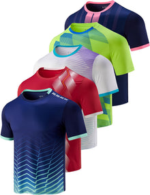 Men’s 5-Pack Quick-Dry Athletic Training T-Shirts