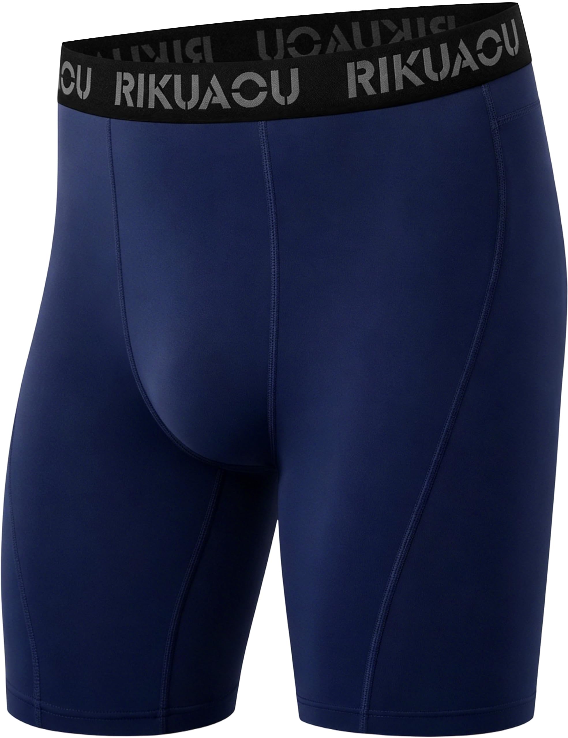 RIKUAOU Men's Compression Shorts, Spandex Athletic Running Tights, Quick Dry Performance Workout Underwear for Cycling