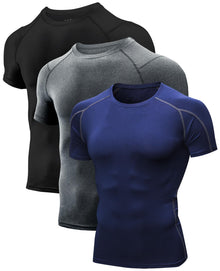 Niksa Men’s 3/5-Pack Cool-Dry Compression Training Shirts