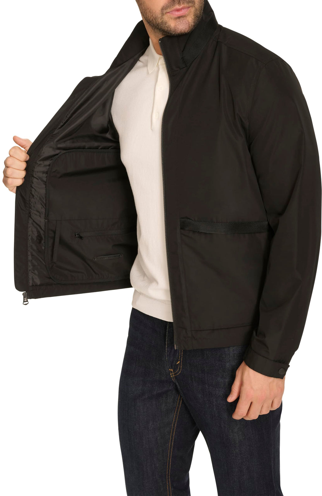 Cole Haan Men’s Self-Packable Long-Sleeve Windbreaker