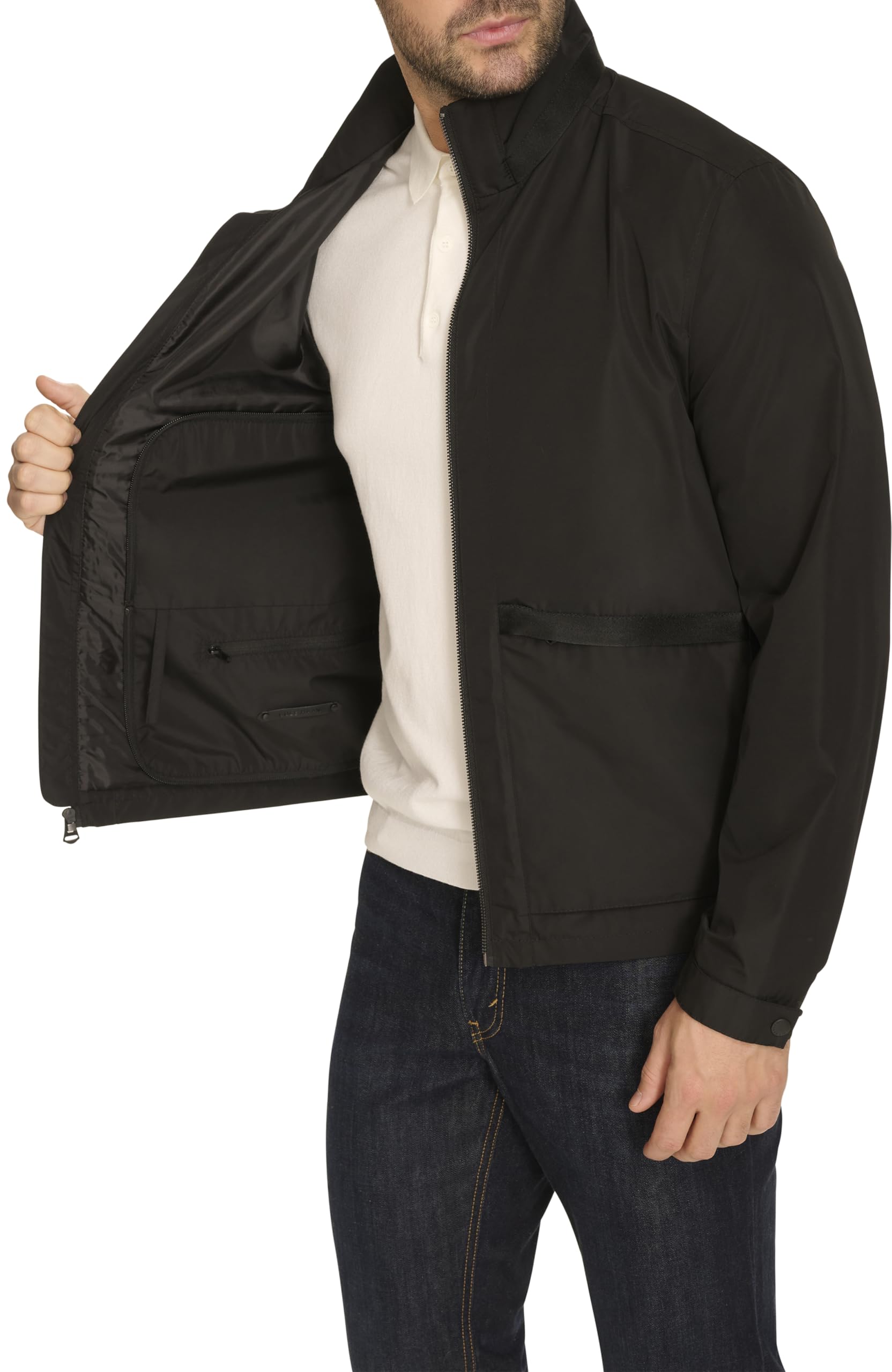 Cole Haan Men’s Self-Packable Long-Sleeve Windbreaker