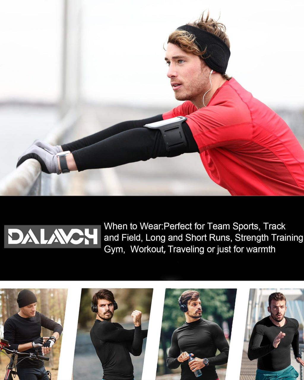 Dalavch Men’s Long-Sleeve Compression Training Shirts