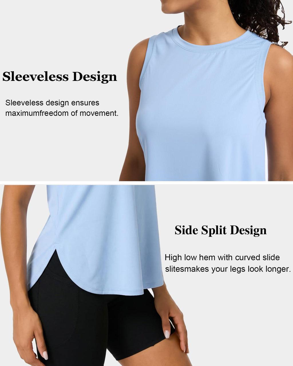 4 Pack Women's Sleeveless Workout Tank Tops Athletic Running Gym Shirts