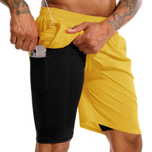 TENJOY Men’s 2-in-1 Quick-Dry Running Shorts with Phone Pockets