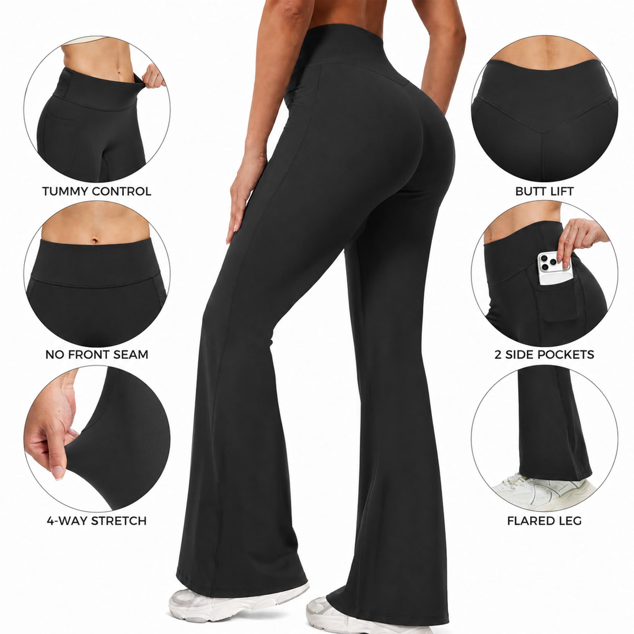 Alaroo Women’s Flare Yoga Leggings with Pockets
