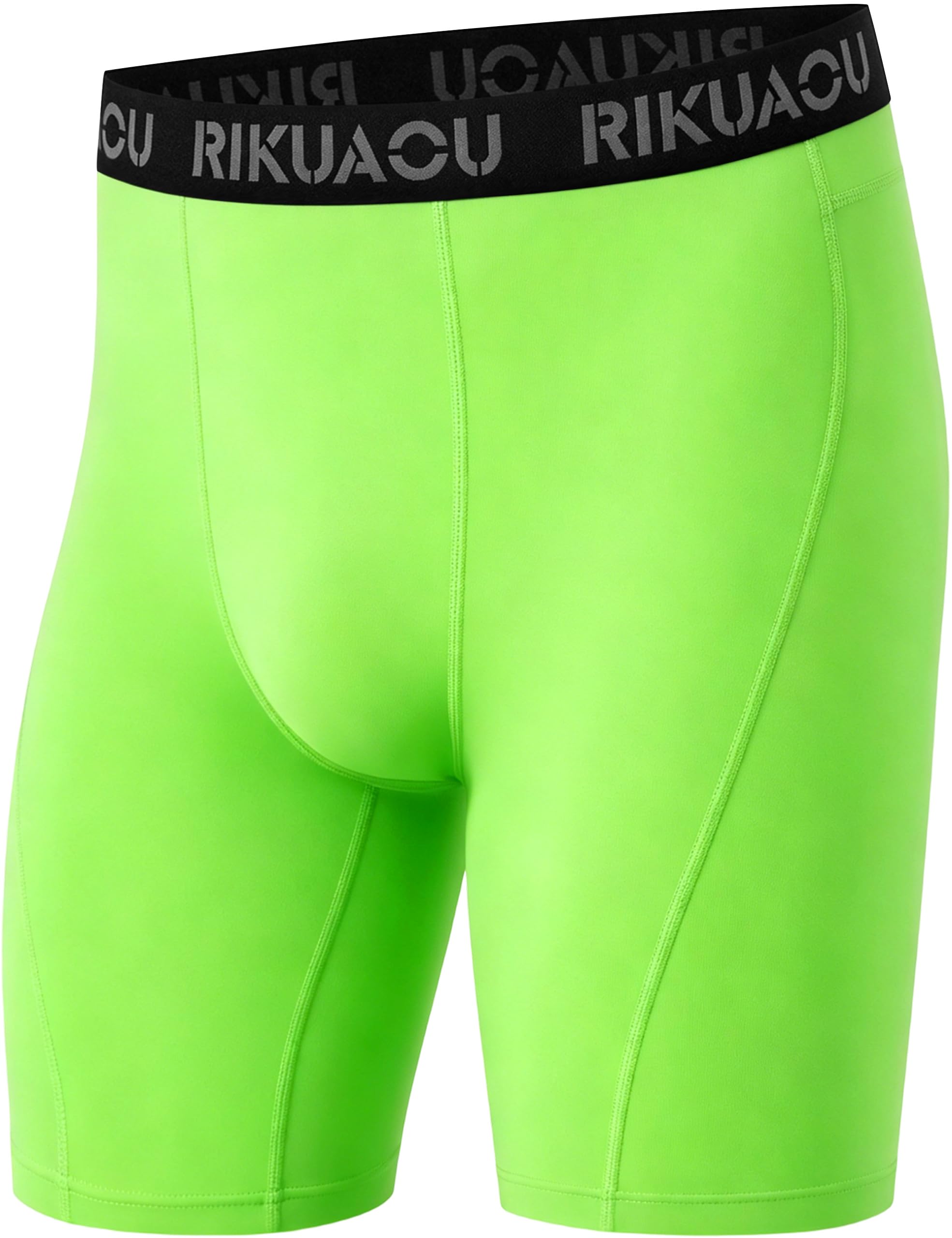 RIKUAOU Men's Compression Shorts, Spandex Athletic Running Tights, Quick Dry Performance Workout Underwear for Cycling