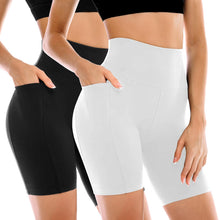 Leafigure Women’s 2-Pack 6-Inch Biker Shorts with Pockets