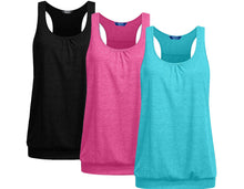 Beyove Women’s 3-Pack Plus-Size Racerback Yoga Tank Tops