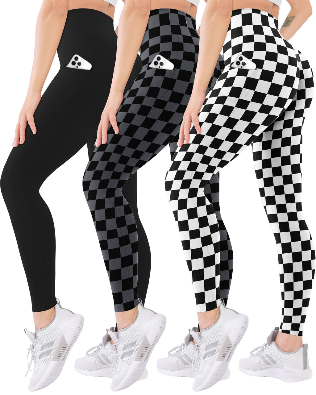 Blisset Women’s 3-Pack High-Waist Pocket Yoga Leggings