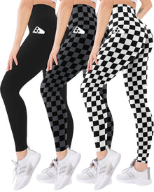 Blisset Women’s 3-Pack High-Waist Pocket Yoga Leggings