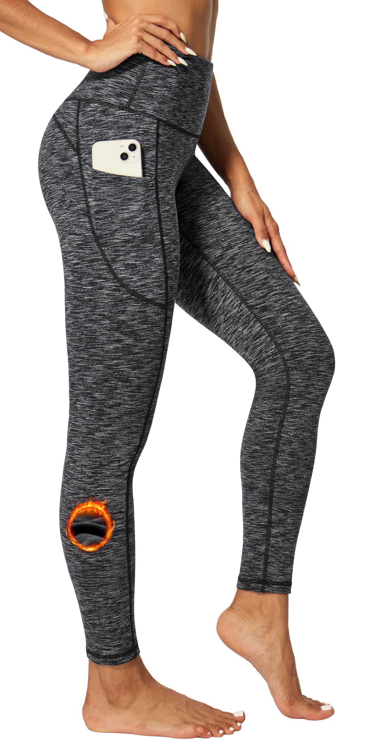 IUGA Women’s Fleece-Lined Thermal Winter Leggings with Pockets