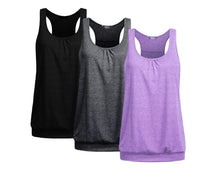 Beyove Women’s 3-Pack Plus-Size Racerback Yoga Tank Tops