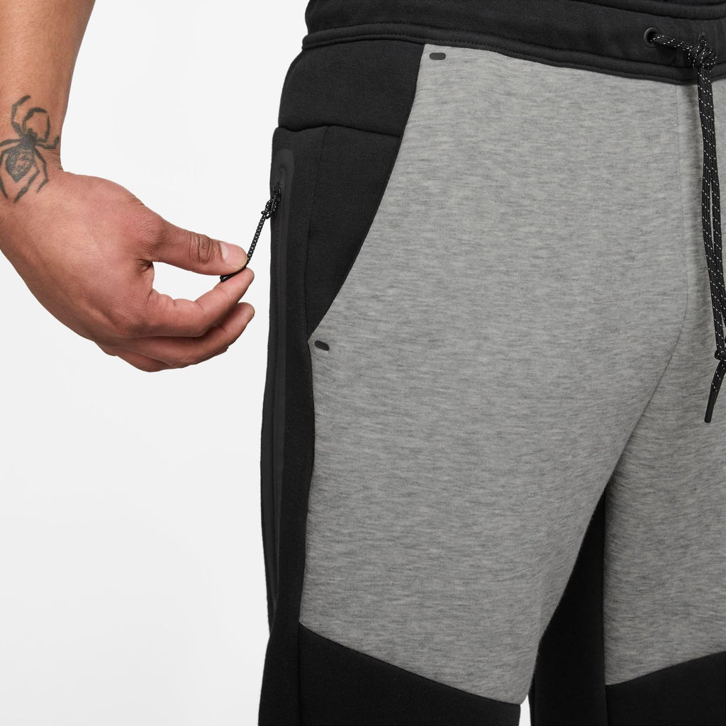 Nike Tech Men's Fleece Joggers Size-Small Black Heather Grey