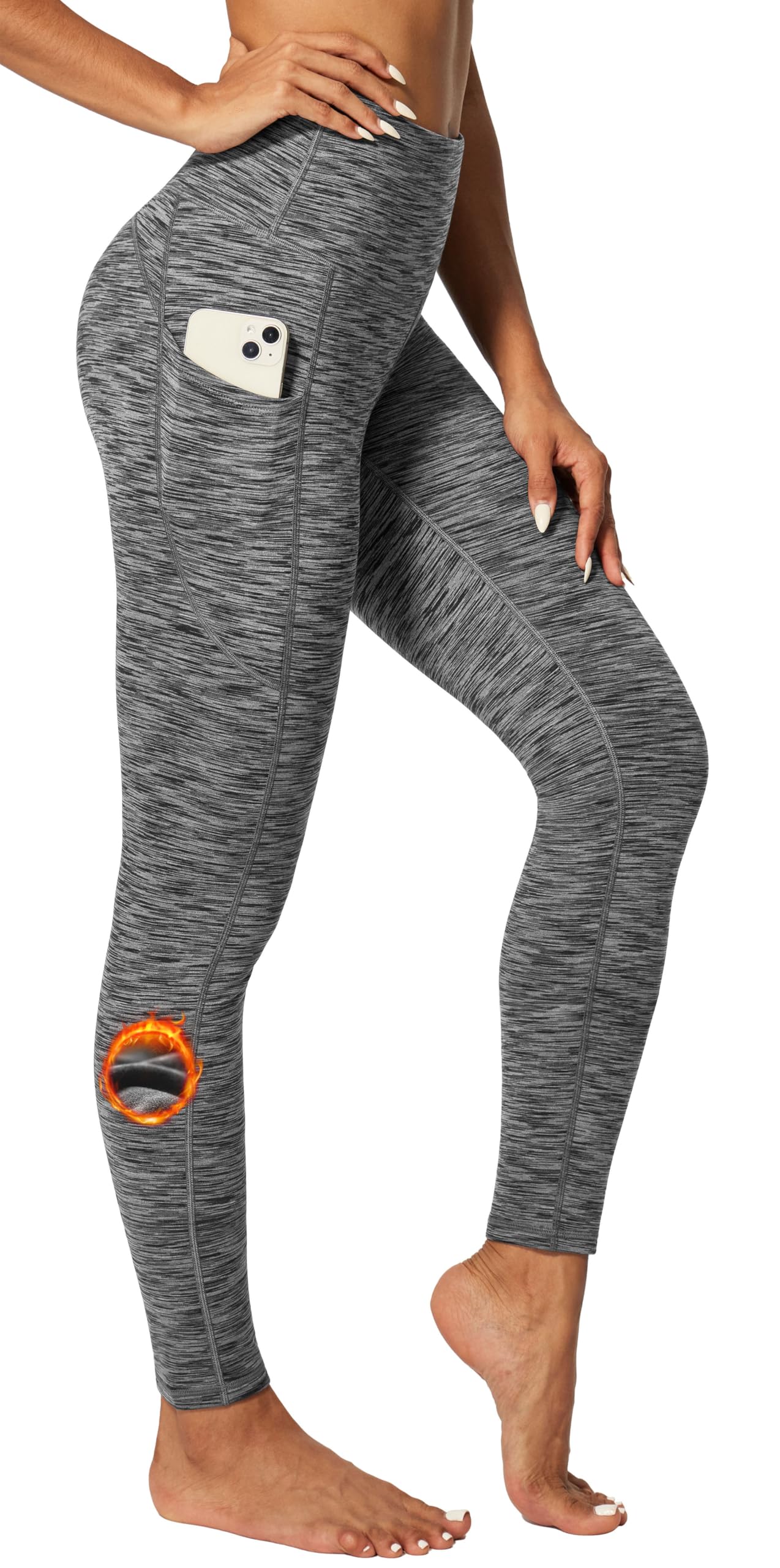 IUGA Women’s Fleece-Lined Thermal Winter Leggings with Pockets