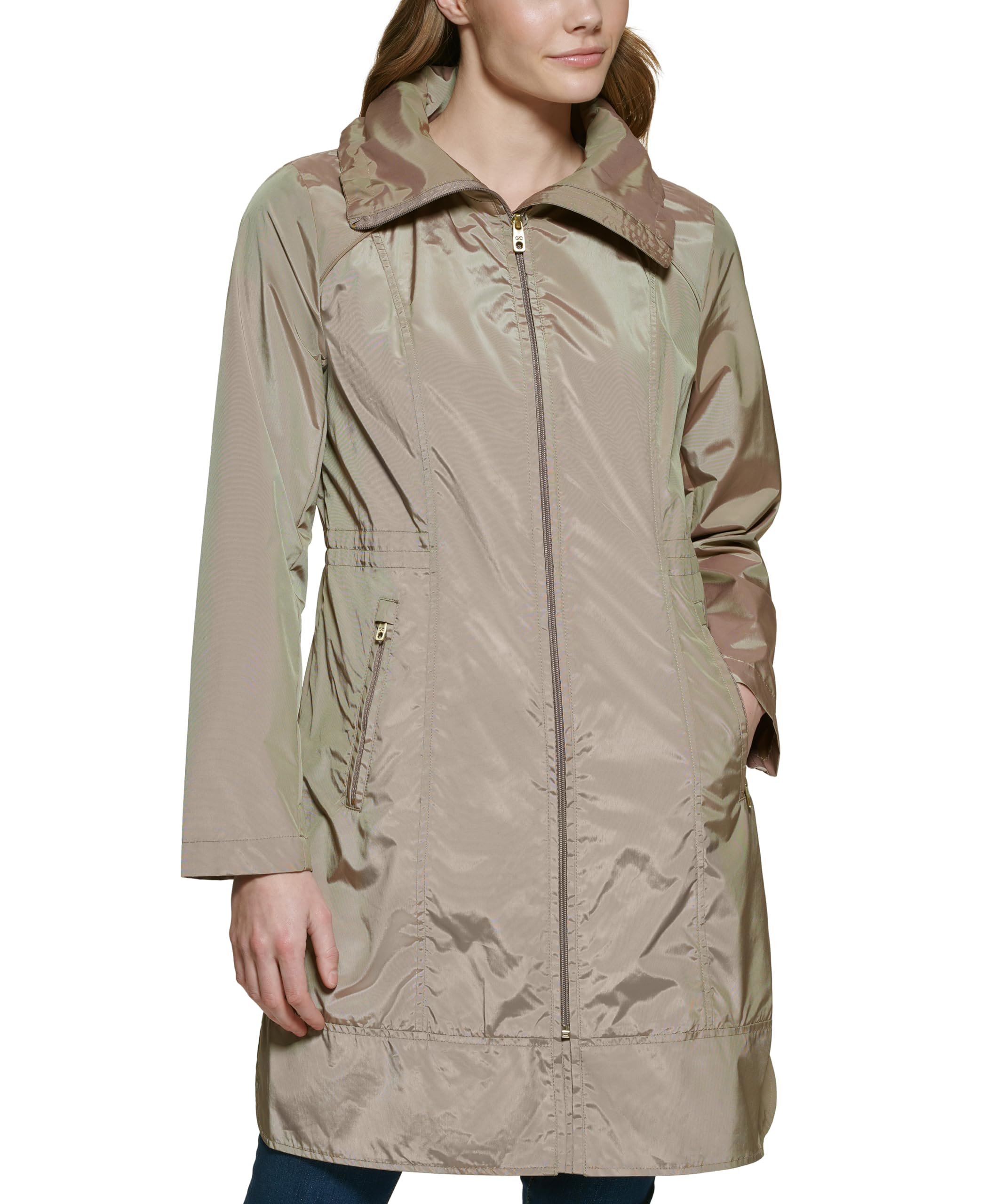 Cole Haan Women’s Packable Lightweight Travel Rain Jacket