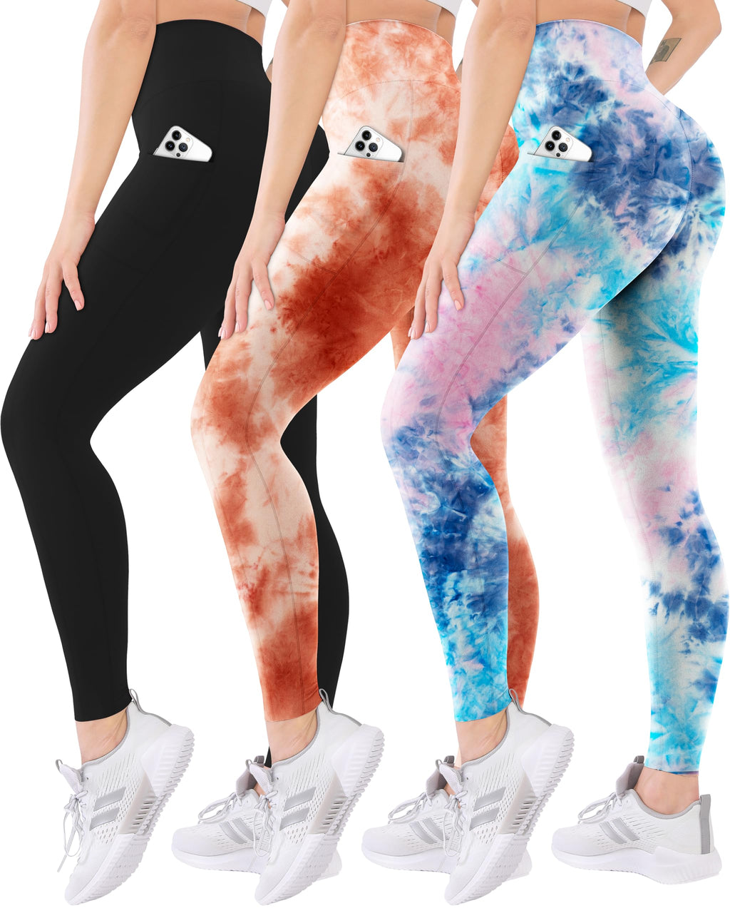Blisset Women’s 3-Pack High-Waist Pocket Yoga Leggings